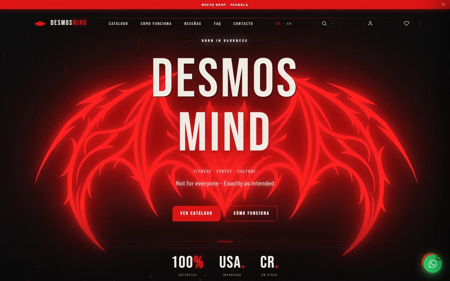 Desmos Mind — desktop homepage, captured from the live site